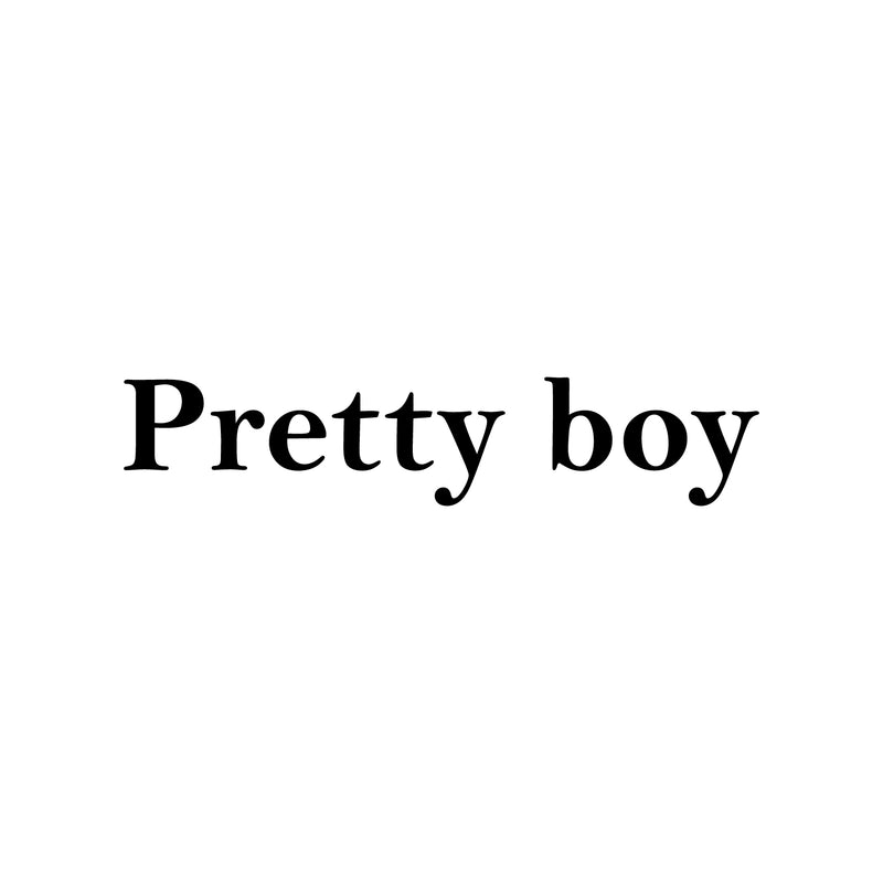 Vinyl Wall Art Decal - Pretty Boy - Trendy Cute Inspiring Positive Lovely Quote Sticker For Home Bedroom Kids Room Playroom Nursery Baby Room Daycare Classroom Decor 1