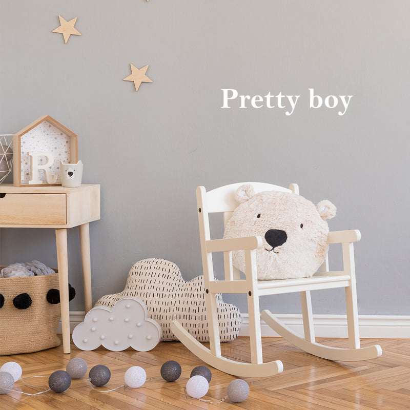 Vinyl Wall Art Decal - Pretty Boy - 4" x 20" - Trendy Cute Inspiring Positive Lovely Quote Sticker For Home Bedroom Kids Room Playroom Nursery Baby Room Daycare Classroom Decor 2