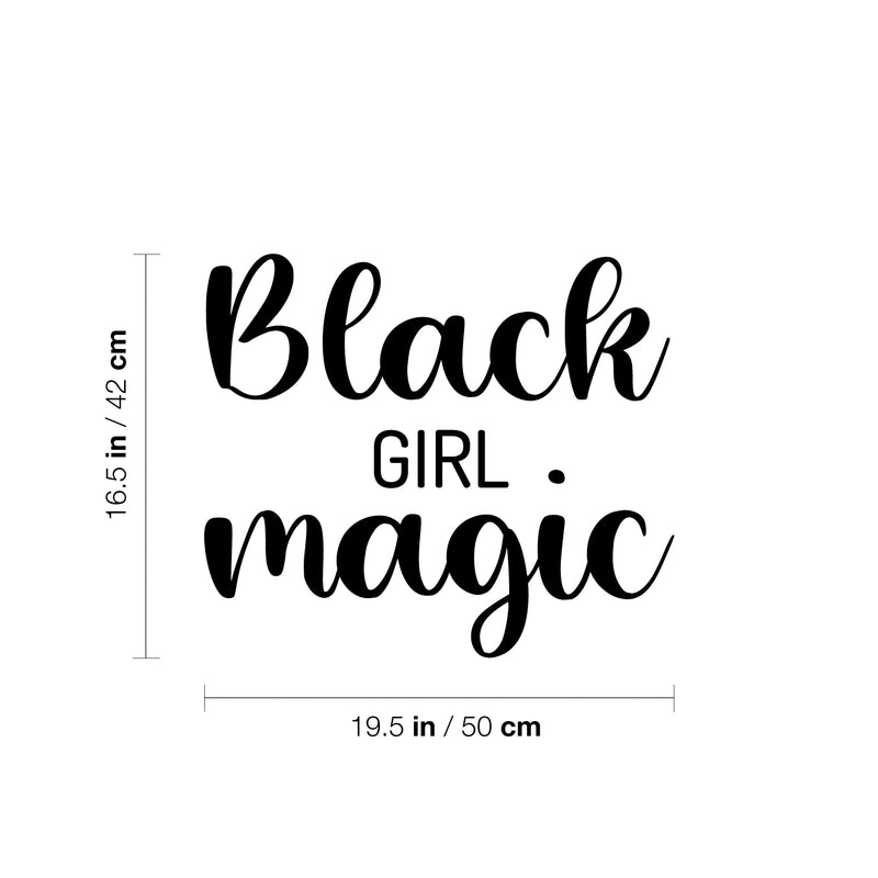 Vinyl Wall Art Decal - Black Girl Magic - 16.5" x 19.5" - Modern Cute Inspiring Chic Feminine Quote Sticker For Bedroom Closet Makeup Mirror Boutique Beauty Salon Spa Office Decor 3