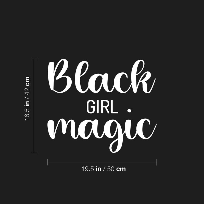 Vinyl Wall Art Decal - Black Girl Magic - 16.5" x 19.5" - Modern Cute Inspiring Chic Feminine Quote Sticker For Bedroom Closet Makeup Mirror Boutique Beauty Salon Spa Office Decor 4