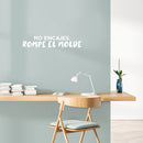 Vinyl Wall Art Decal - No Encajes Rompe El Molde / Don't Fit Break The Mold - 6" x 30" - Trendy Cute Inspiring Positive Spanish Quote Sticker For Bedroom Living Room Playroom Kids Room Decor 2