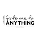Vinyl Wall Art Decal - Girls Can Do Anything - 10" x 29" - Trendy Inspirational Women Quote Sticker For Girls Home Office Living Room Bedroom Makeup Mirror Decor 4