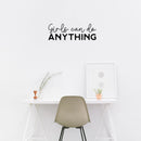 Vinyl Wall Art Decal - Girls Can Do Anything - 10" x 29" - Trendy Inspirational Women Quote Sticker For Girls Home Office Living Room Bedroom Makeup Mirror Decor 3