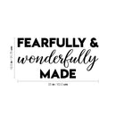 Vinyl Wall Art Decal - Fearfully And Wonderfully Made - 12. Modern Inspirational Cute Optimistic Lovely Quote Sticker For Home Bedroom Kids Room Playroom Nursery School Decor 4