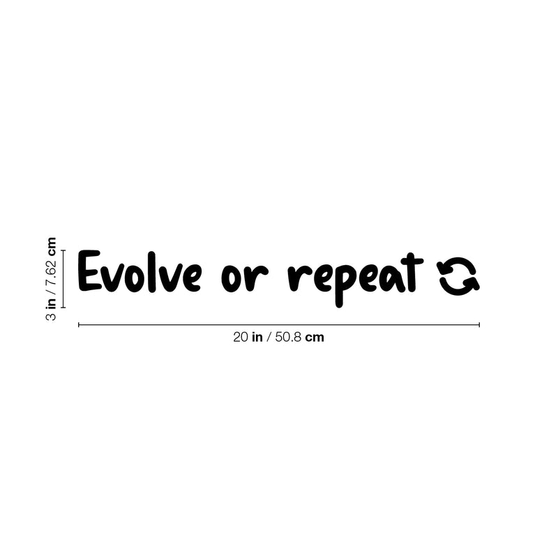 Vinyl Wall Art Decal - Evolve Or Repeat - 3" x 20" - Trendy Motivating Cute Positive Lifestyle Quote Sticker For Gym Pilates Yoga Fitness Home Bedroom Living Room Office School Coffee Shop Decor 4