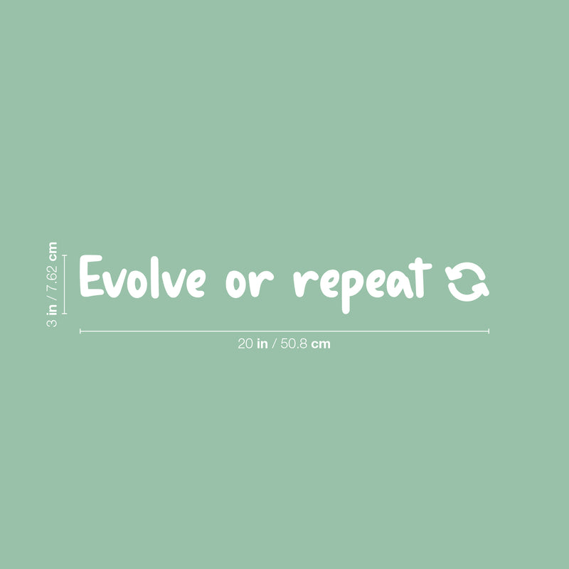 Vinyl Wall Art Decal - Evolve Or Repeat - 3" x 20" - Trendy Motivating Cute Positive Lifestyle Quote Sticker For Gym Pilates Yoga Fitness Home Bedroom Living Room Office School Coffee Shop Decor 4