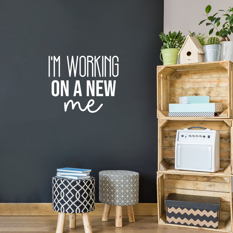 Vinyl Wall Art Decal - Meditate; Manifest And Chill - 7" x 30" - Trendy Motivating Cute Fun Positive Lifestyle Quote Sticker For Pilates Yoga Classes Home Gym Workout Room Fitness Decor 2