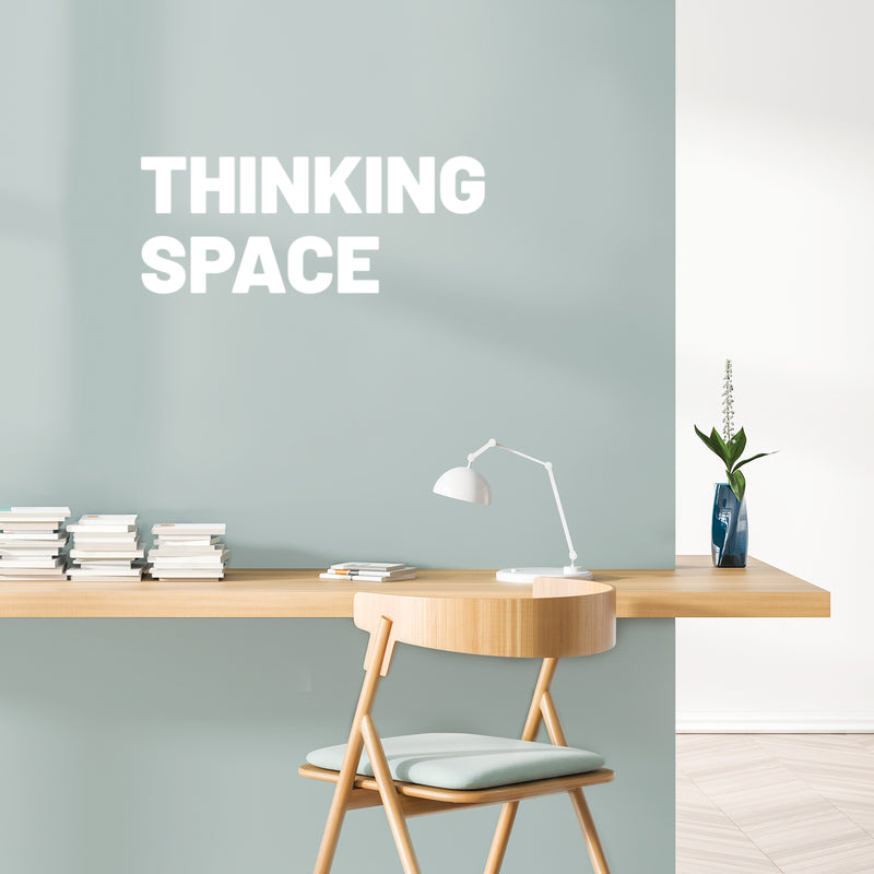 Vinyl Wall Art Decal - Thinking Space - 12" x 30" - Trendy Motivational Sarcasm Quote Sticker For Home Bedroom Closet Living Room Work Office Coffee Shop Decor 2