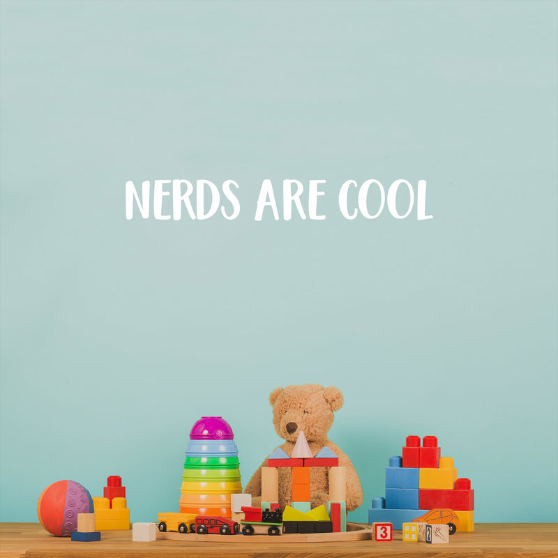 Vinyl Wall Art Decal - Nerds Are Cool - 3" x 20" - Trendy Cute Positive Inspiring Funny Quote Sticker For Home Living Room Kids Room Playroom Classroom School Library Office Decor 2