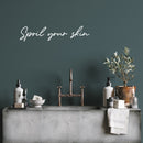 Vinyl Wall Art Decal - Love Yourself Love Your Skin - 4" x 20" - Modern Inspirational Skin Care Quote Sticker For Home Bedroom Bathroom Make Up Mirror Beauty Saloon Spa Decor 3