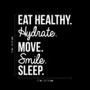 Vinyl Wall Art Decal - Eat Healthy Hydrate Move Smile - 19" x 17" - Trendy Motivating Positive Healthy Lifestyle Quote Sticker For Office Gym Yoga Fitness Home Kitchen Health Center Decor 4