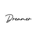 Vinyl Wall Art Decal - Dreamer - 6" x 20" - Modern Lovely Optimistic Good Vibes Quote Sticker For Home Office Kids Room Playroom Classroom School Coffee Shop Library Decor 1