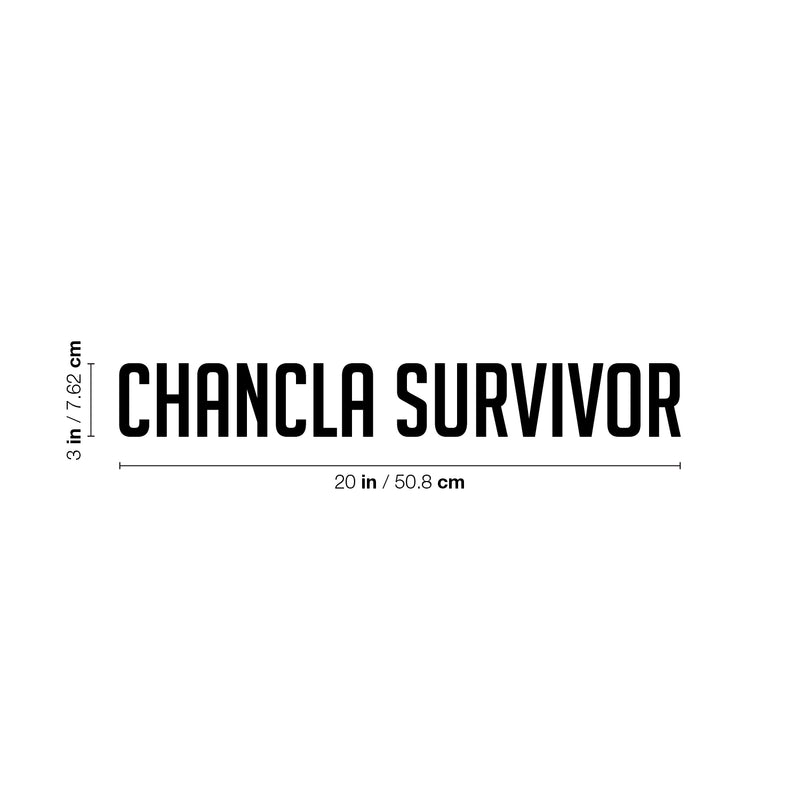 Vinyl Wall Art Decal - Chancla Survivor - 3" x 20" - Trendy Sarcastic Funny Adult Mexican Joke Quote Sticker For Office Business Store Coffee Shop Bedroom Living Room Spanish Decor 4