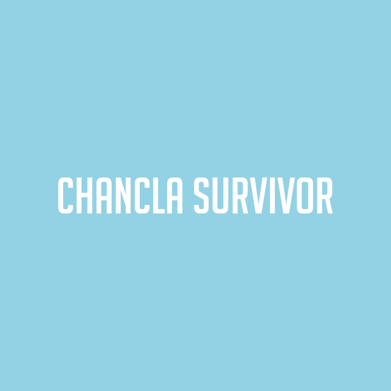 Vinyl Wall Art Decal - Chancla Survivor - 3" x 20" - Trendy Sarcastic Funny Adult Mexican Joke Quote Sticker For Office Business Store Coffee Shop Bedroom Living Room Spanish Decor 1