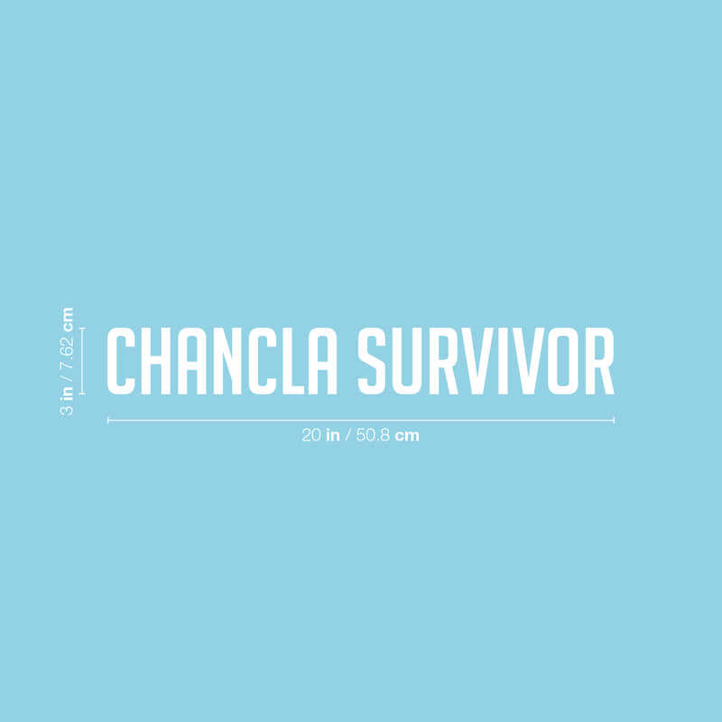 Vinyl Wall Art Decal - Chancla Survivor - 3" x 20" - Trendy Sarcastic Funny Adult Mexican Joke Quote Sticker For Office Business Store Coffee Shop Bedroom Living Room Spanish Decor 4