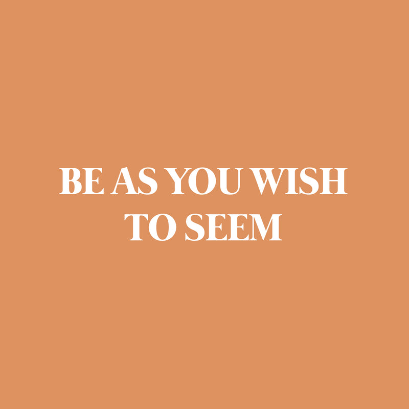 Vinyl Wall Art Decal - Be As You Wish To Seem - 6.5" x 25" - Modern Cool Inspirational Positive Self Esteem Quote Sticker For Bedroom Closet Boutique Beauty Saloon Office School Decor 1