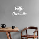 Vinyl Wall Art Decal - I Run On Coffee And Creativity - 16" x 22" - Trendy Cute Fun Coffee Lovers Quote Sticker For Kitchen Coffee Shop Restaurant Business Storefront Office kitchenette Decor 2