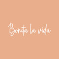 Vinyl Wall Art Decal - Bonita La Vida / Beautiful Life - 6" x 20" - Trendy Lovely Positive Good Vibes Spanish Quote Sticker For Bedroom Living Room School Coffee Shop Office Cute Decor 1