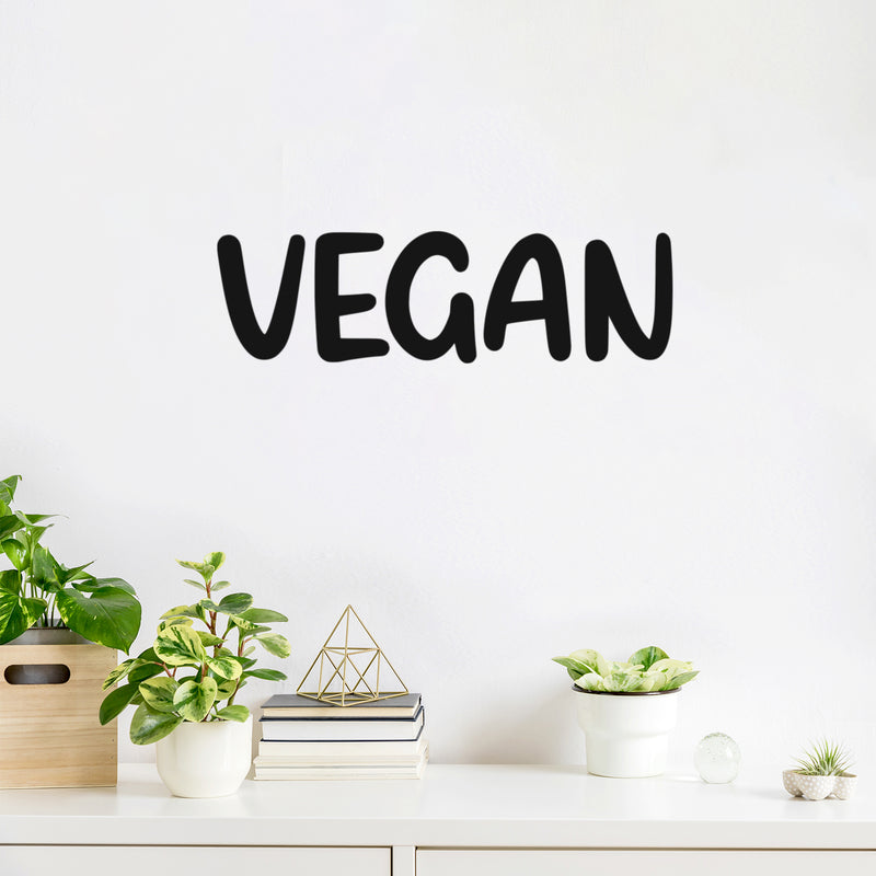 Vinyl Wall Art Decal - Vegan - Trendy Motivational Positive Healthy Lifestyle Quote Sticker For Office Health Wellness Clinic Gym Nutrition Center Home Kitchen Restaurant Decor 3