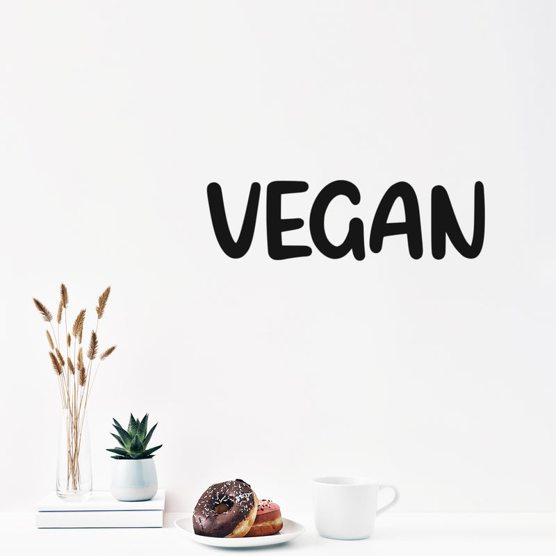 Vinyl Wall Art Decal - Vegan - 6" x 20" - Trendy Motivational Positive Healthy Lifestyle Quote Sticker For Office Health Wellness Clinic Gym Nutrition Center Home Kitchen Restaurant Decor 2