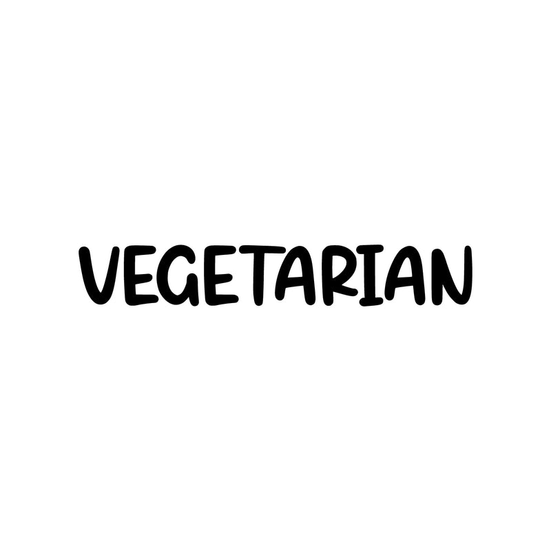 Vinyl Wall Art Decal - Vegetarian - 3" x 20" - Trendy Motivational Positive Healthy Lifestyle Quote Sticker For Office Health Wellness Clinic Gym Nutrition Center Home Kitchen Restaurant Decor 1