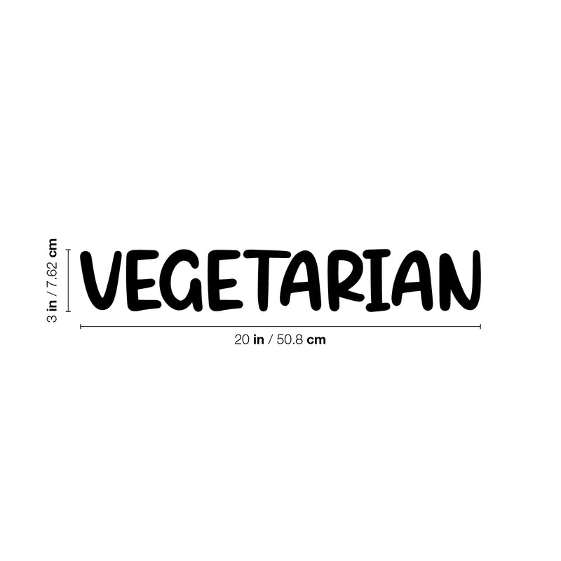 Vinyl Wall Art Decal - Vegetarian - Trendy Motivational Positive Healthy Lifestyle Quote Sticker For Office Health Wellness Clinic Gym Nutrition Center Home Kitchen Restaurant Decor 3