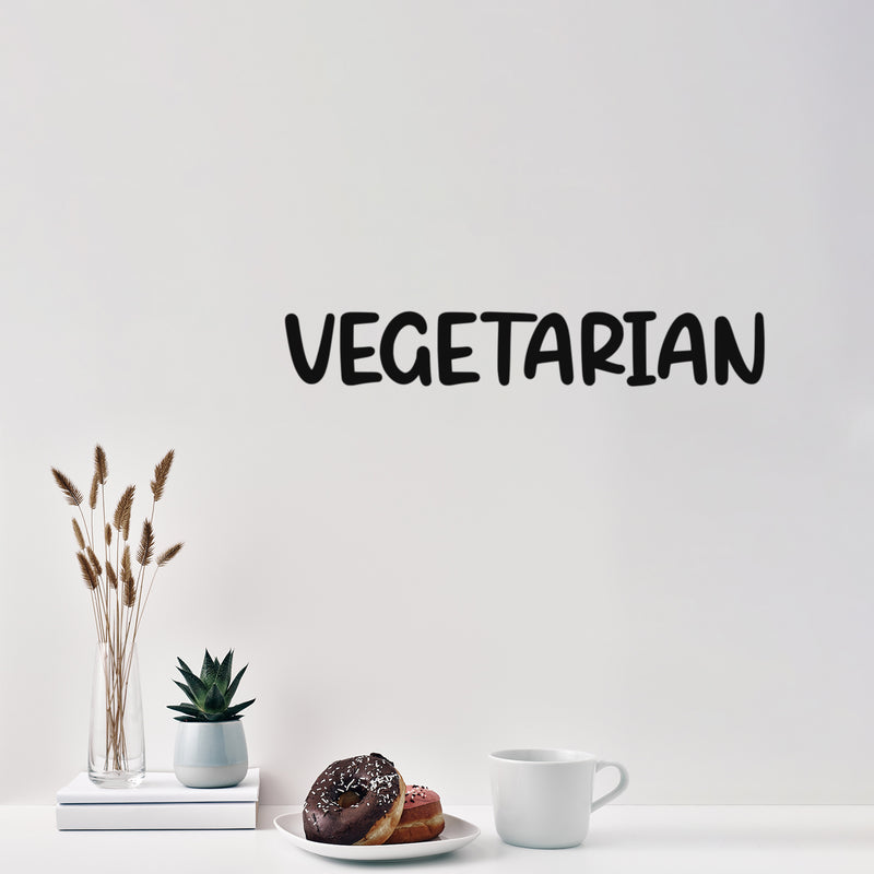 Vinyl Wall Art Decal - Vegetarian - Trendy Motivational Positive Healthy Lifestyle Quote Sticker For Office Health Wellness Clinic Gym Nutrition Center Home Kitchen Restaurant Decor 4