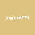 Vinyl Wall Art Decal - Trans Is Beautiful - 7" x 30" - Inspirational Trendy Positive Gender Equality Quote Sticker For Bedroom Living Room Office Business Store Coffee Shop Pride Decor 1