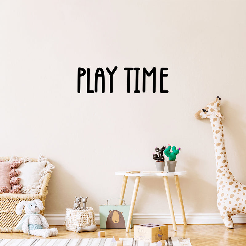 Vinyl Wall Art Decal - Play Time - 9" x 30" - Trendy Cool Motivational Positive Fun Quote Sticker For Bedroom Kids Room Living Room Playroom Daycare School Office Coffee Shop Decor 3