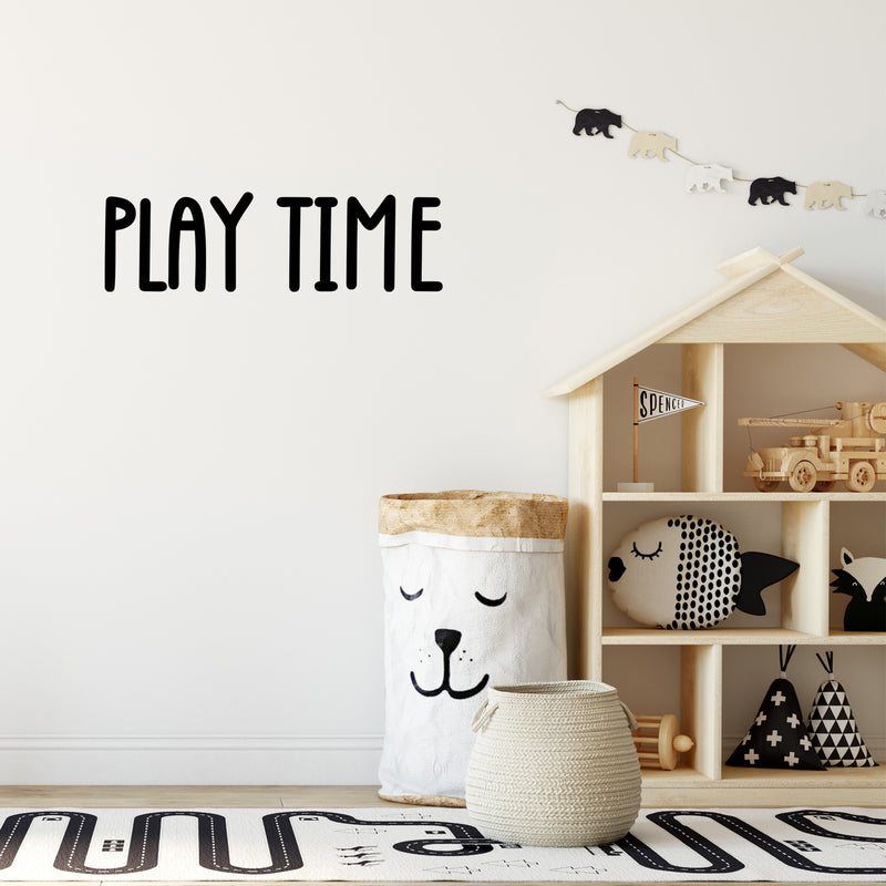 Vinyl Wall Art Decal - Play Time - Trendy Cool Motivational Positive Fun Quote Sticker For Bedroom Kids Room Living Room Playroom Daycare School Office Coffee Shop Decor 2