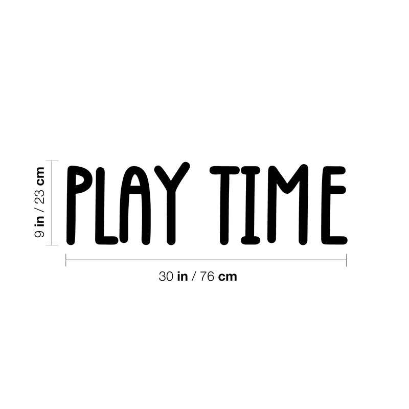 Vinyl Wall Art Decal - Play Time - 9" x 30" - Trendy Cool Motivational Positive Fun Quote Sticker For Bedroom Kids Room Living Room Playroom Daycare School Office Coffee Shop Decor 4