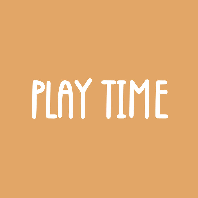 Vinyl Wall Art Decal - Play Time - 9" x 30" - Trendy Cool Motivational Positive Fun Quote Sticker For Bedroom Kids Room Living Room Playroom Daycare School Office Coffee Shop Decor 1