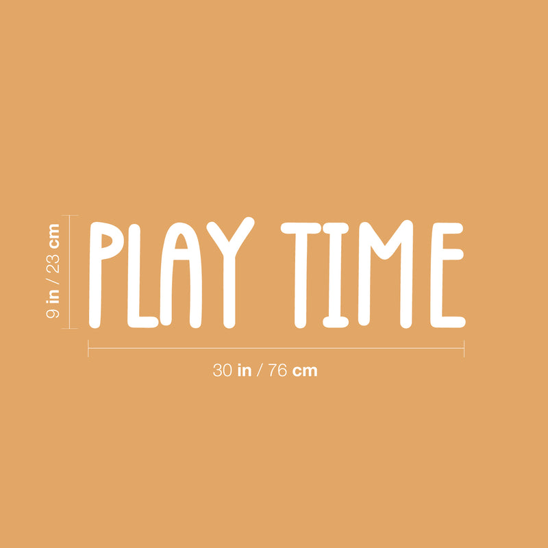 Vinyl Wall Art Decal - Play Time - 9" x 30" - Trendy Cool Motivational Positive Fun Quote Sticker For Bedroom Kids Room Living Room Playroom Daycare School Office Coffee Shop Decor 4