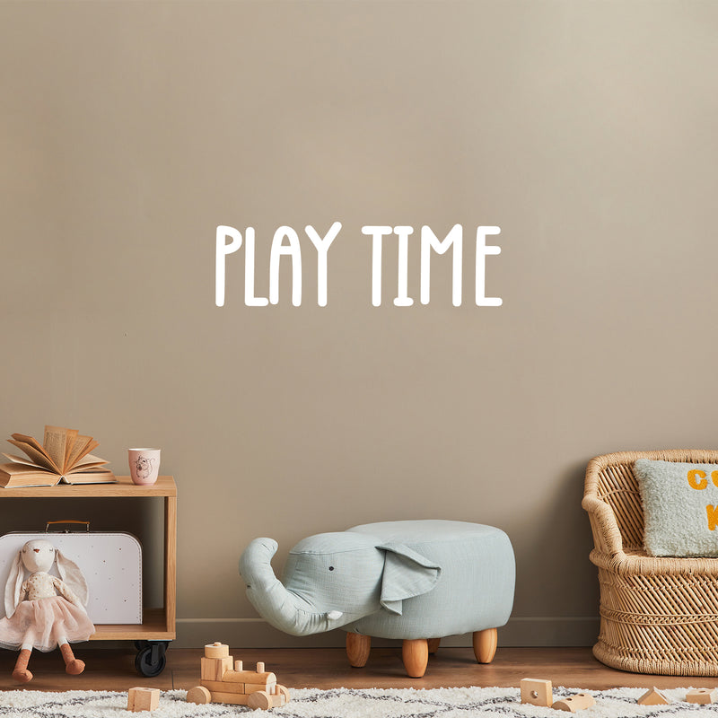 Vinyl Wall Art Decal - Play Time - 9" x 30" - Trendy Cool Motivational Positive Fun Quote Sticker For Bedroom Kids Room Living Room Playroom Daycare School Office Coffee Shop Decor 3