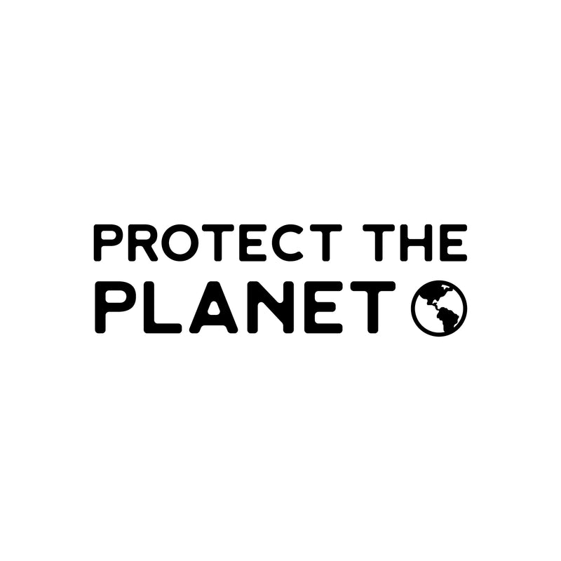 Vinyl Wall Art Decal - Protect The Planet ?? - Trendy Positive Inspiring Mind Change Quote Sticker For Home Living Room School Classroom Office Business Coffee Shop Decor 1