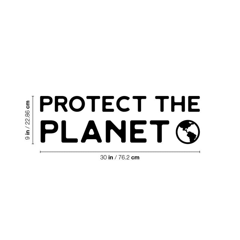 Vinyl Wall Art Decal - Protect The Planet ?? - 9" x 30" - Trendy Positive Inspiring Mind Change Quote Sticker For Home Living Room School Classroom Office Business Coffee Shop Decor 4