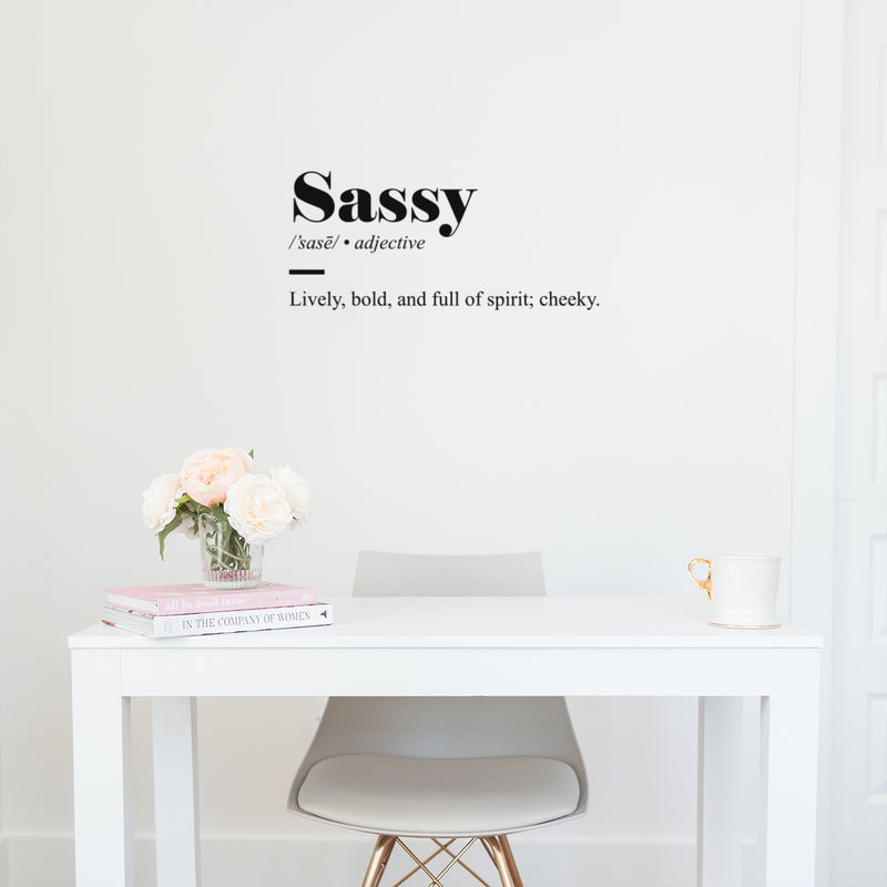 Vinyl Wall Art Decal - Sassy Definition - 11" x 25" - Sarcastic Joke Trendy Inspirational Sarcasm Quote Sticker For Home Office Bedroom Living Room Decor 2