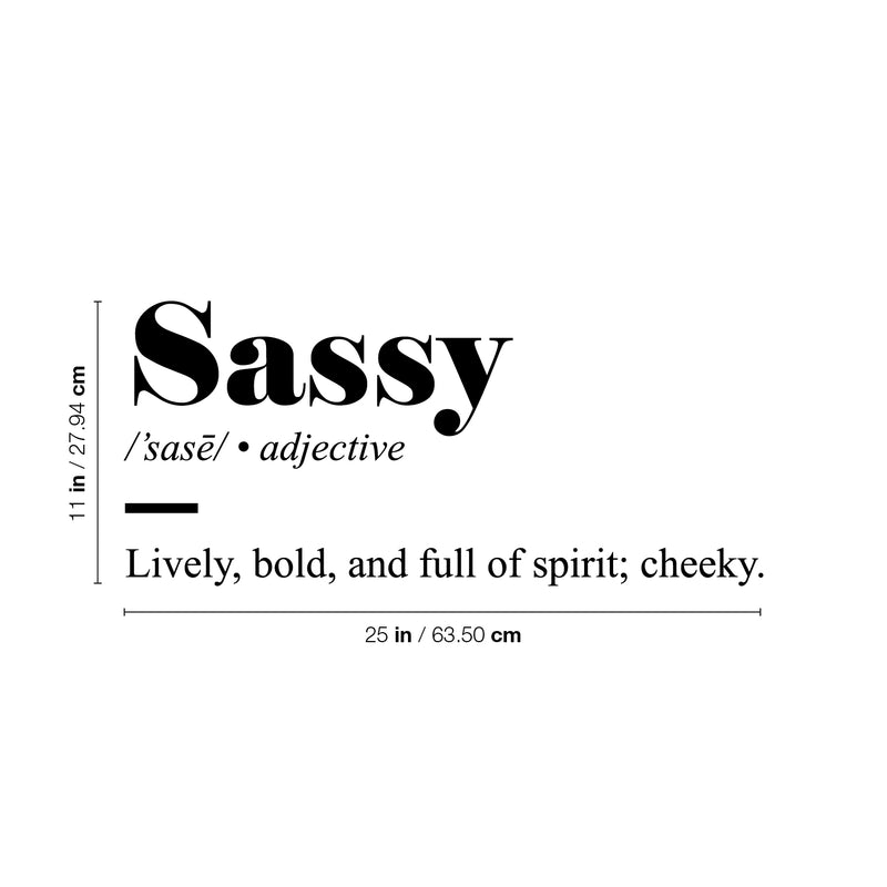 Vinyl Wall Art Decal - Sassy Definition - 11" x 25" - Sarcastic Joke Trendy Inspirational Sarcasm Quote Sticker For Home Office Bedroom Living Room Decor 4