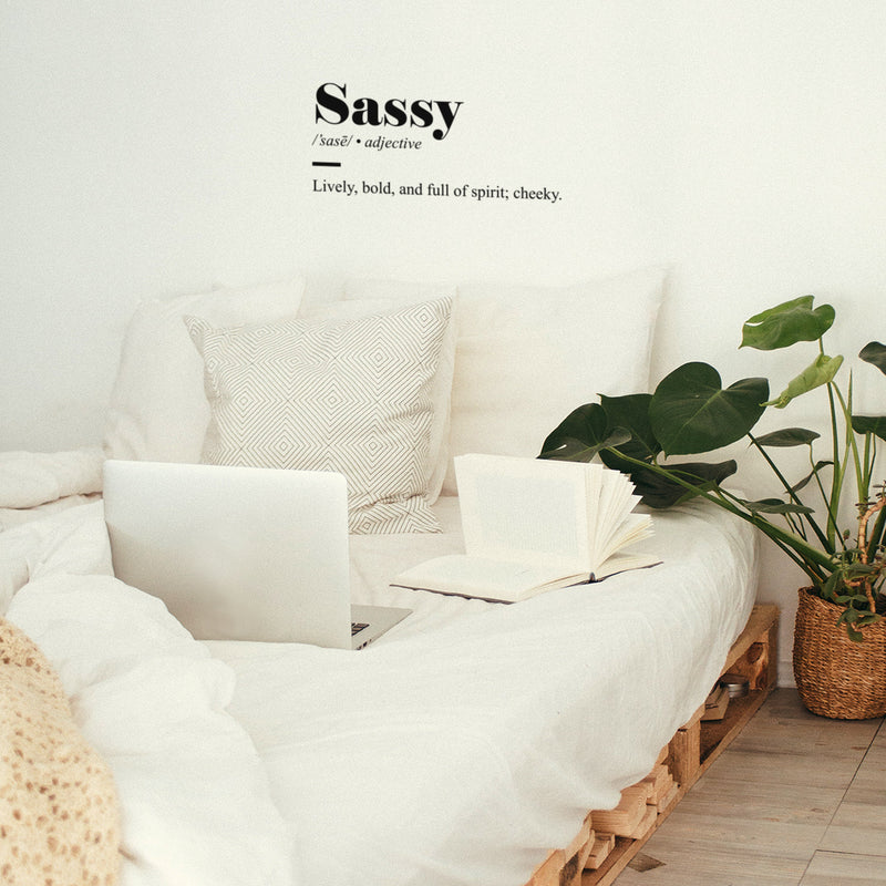 Vinyl Wall Art Decal - Sassy Definition - 11" x 25" - Sarcastic Joke Trendy Inspirational Sarcasm Quote Sticker For Home Office Bedroom Living Room Decor 3