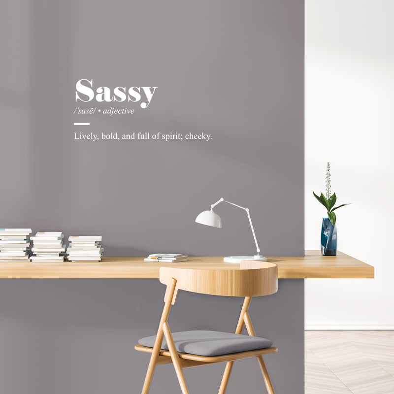 Vinyl Wall Art Decal - Sassy Definition - 11" x 25" - Sarcastic Joke Trendy Inspirational Sarcasm Quote Sticker For Home Office Bedroom Living Room Decor 3