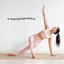 Vinyl Wall Art Decal - ? Maintain Balance ? - Trendy Cute Inspiring Positive Healthy Lifestyle Quote Sticker For Bedroom Bathroom Office Gym Yoga Fitness Spa Wellness Center Decor 2