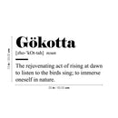 Vinyl Wall Art Decal - Gökotta Definition - Nature Trendy Inspirational Quote Sticker For Family Home Office Living Room Entryway Plants Health Patio Decor 4