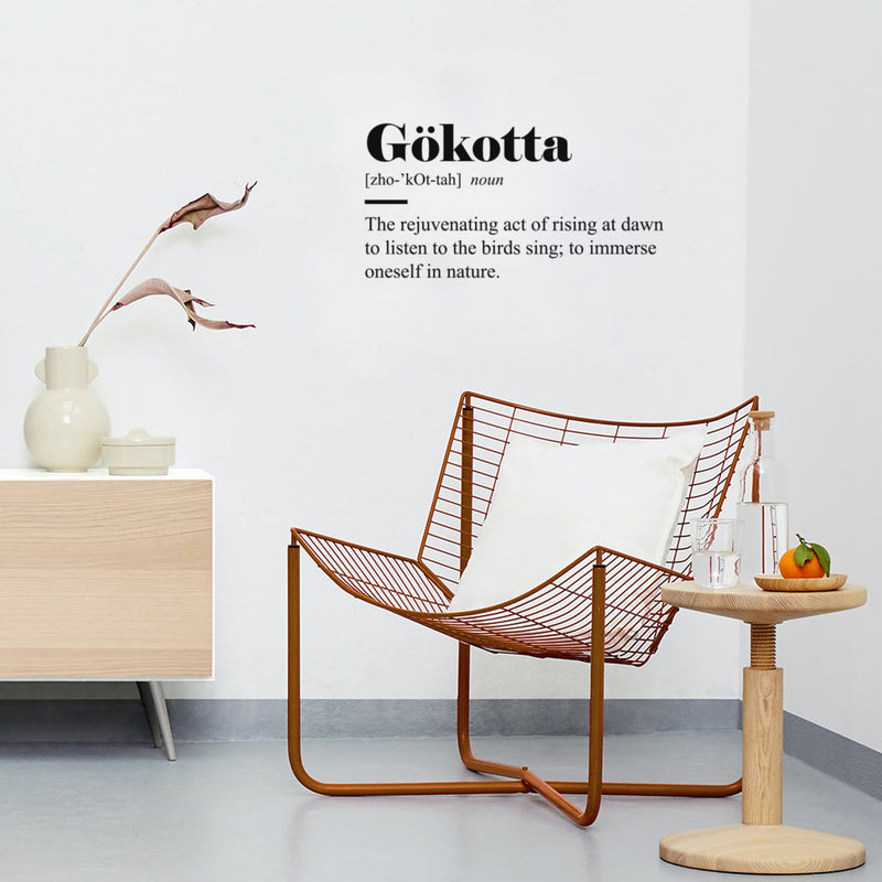 Vinyl Wall Art Decal - Gökotta Definition - 8" x 25" - Trendy Motivational Minimal Quote Sticker For Family Home Office Living Room Entryway Plants Health Patio Decor 3
