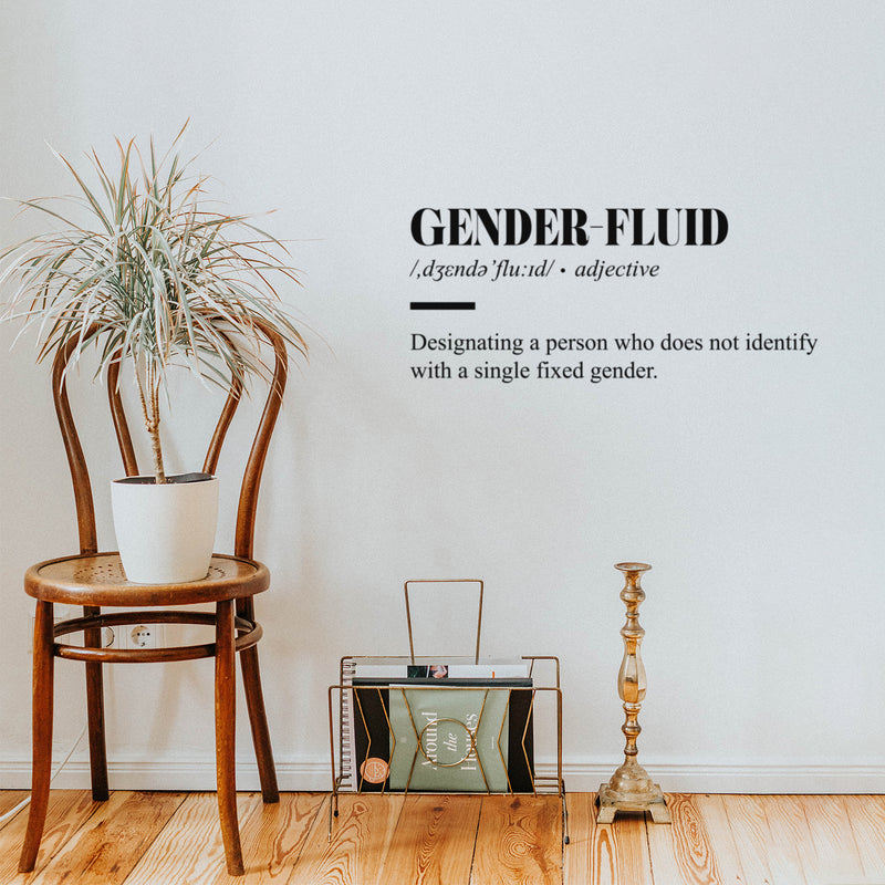 Vinyl Wall Art Decal - Gender - Fluid - Trendy Cute Equality Inspiring Positive Quote Sticker For Home Bedroom Closet Living Room Office Business Coffee Shop LGBT Pride Decor 3