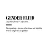 Vinyl Wall Art Decal - Gender - Fluid - 11" x 25" - Trendy Cute Equality Inspiring Positive Quote Sticker For Home Bedroom Closet Living Room Office Business Coffee Shop LGBT Pride Decor 1