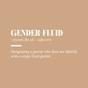 Vinyl Wall Art Decal - Gender - Fluid - 11" x 25" - Trendy Cute Equality Inspiring Positive Quote Sticker For Home Bedroom Closet Living Room Office Business Coffee Shop LGBT Pride Decor 1