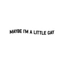 Vinyl Wall Art Decal - Maybe I'm A Little Gay - 4" x 30" - Trendy Cute Inspiring Funny Lovely LGBT Quote Sticker For Home Bedroom Closet Living Room Office Business Coffee Shop Fun Pride Decor 1