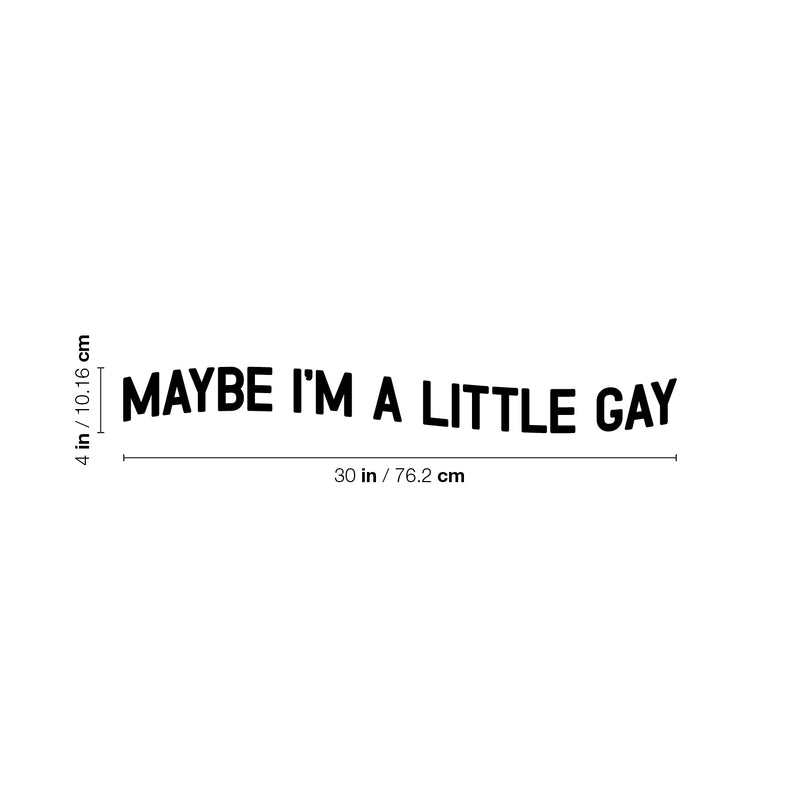 Vinyl Wall Art Decal - Maybe I'm A Little Gay - Trendy Cute Inspiring Funny Lovely LGBT Quote Sticker For Home Bedroom Closet Living Room Office Business Coffee Shop Fun Pride Decor 4