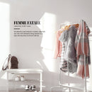 Vinyl Wall Art Decal - Femme Fatale Definition - Trendy Motivational Feminism Women Quote Sticker For Woman Home Office Bedroom Closet Living Room Store Decor 2