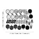 Set Of 32 Vinyl Wall Art Decal - Trees Pattern - 4" x 3" Each - Trendy Cute Fun Lovely Design Shape Sticker For Bedroom Living Room Playroom Garden Patio School Classroom Office Coffee Shop Decor 4